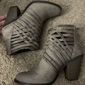 Gray and Black Fergalicious Marble Booties
